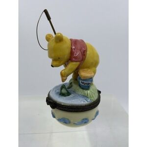 Midwest of Cannon Falls Hinged Trinket Box Classic Pooh June Fishing PHB